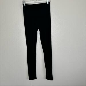 Spanx Black Pullon Stretchy Pants Ankle Zipper Medium